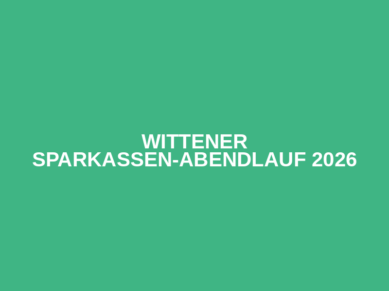Wittener Sparkassen-Abendlauf 2026 Logo