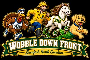 Wobble Down Front 5K Race and 1 Mile Fun Run Logo