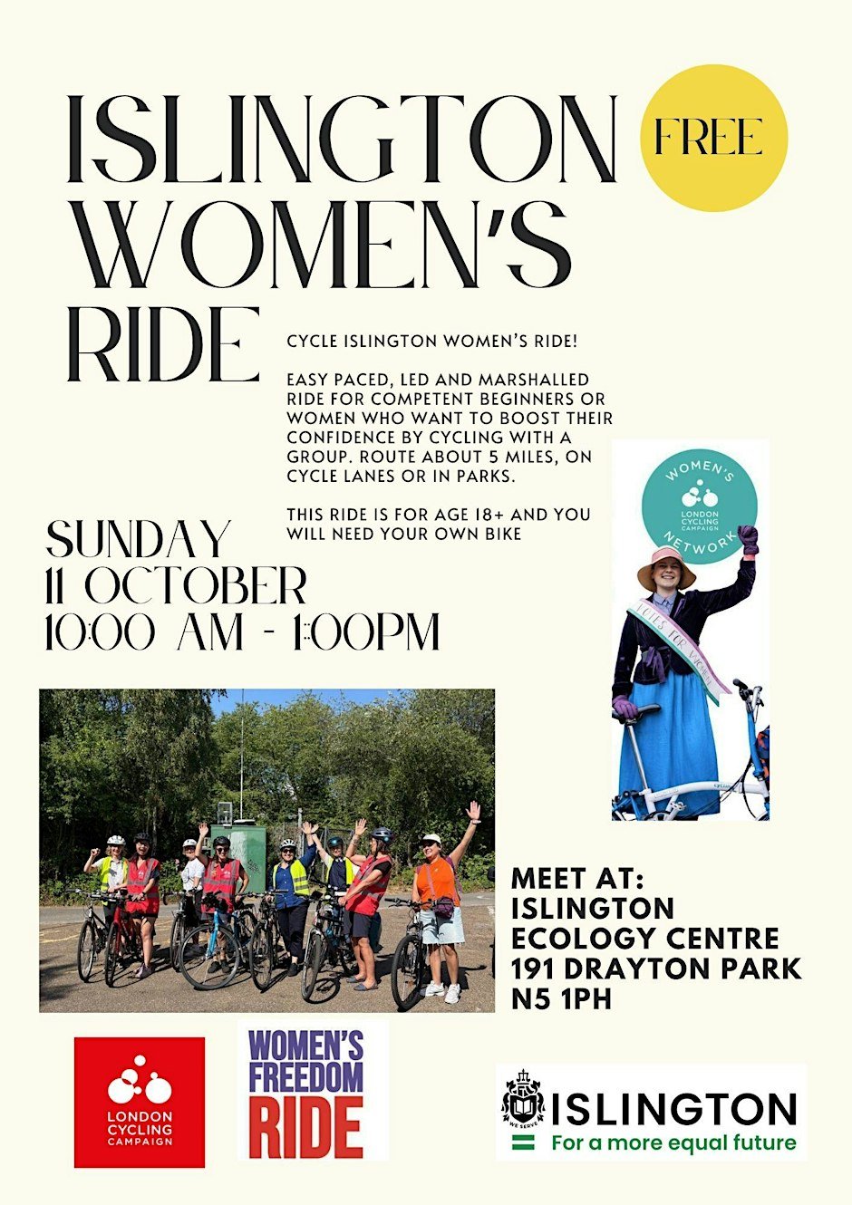 WOMEN'S BIKE RIDE (FREE) Logo