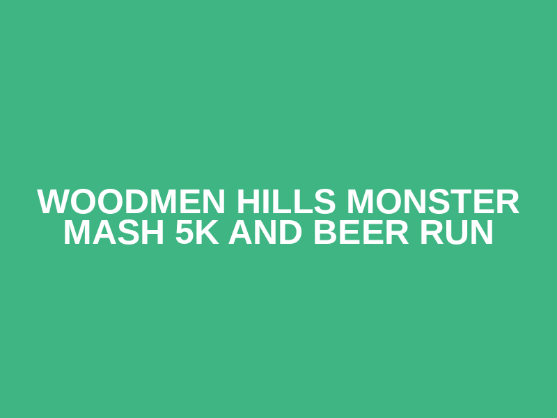 Woodmen Hills Monster Mash 5k and Beer Run Logo