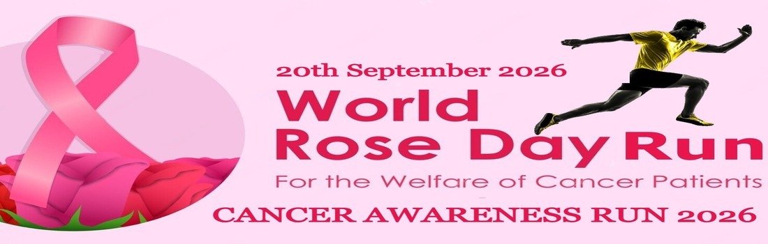 World Rose Day Run 2026 - Cancer Awareness Run Logo