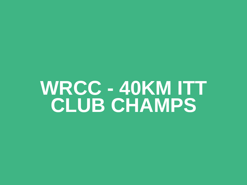 WRCC - 40km ITT Club Champs Logo