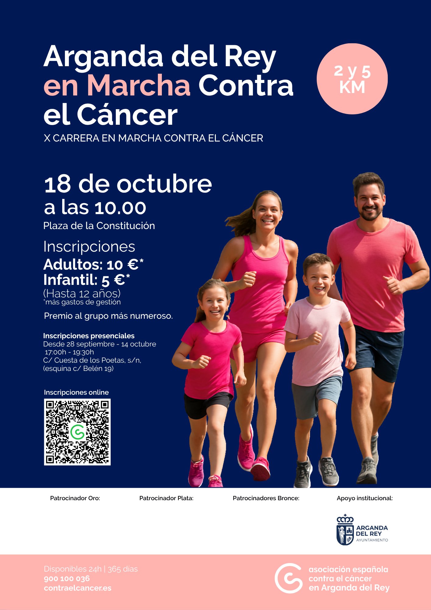 X CARRERA ARGANDA DEL REY EN MARCHA CONTRA EL CÁNCER Logo