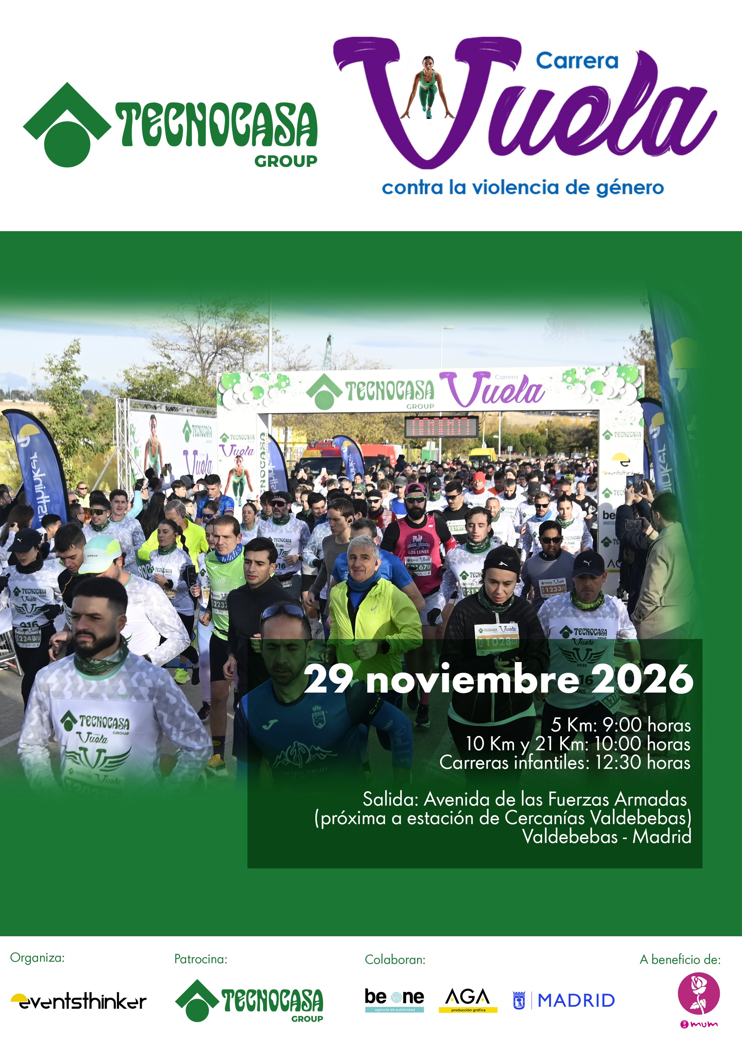 X Carrera TECNOCASA Vuela - Contra la violencia de género Logo