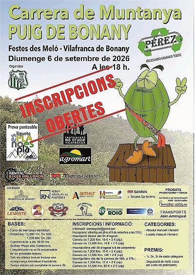 XII Cursa de Muntanya Puig de Bonany 2026 Logo