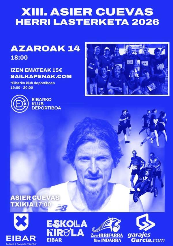 XIII. ASIER CUEVAS HERRI LASTERKETA *EIBAR*(7,5 km)-2026