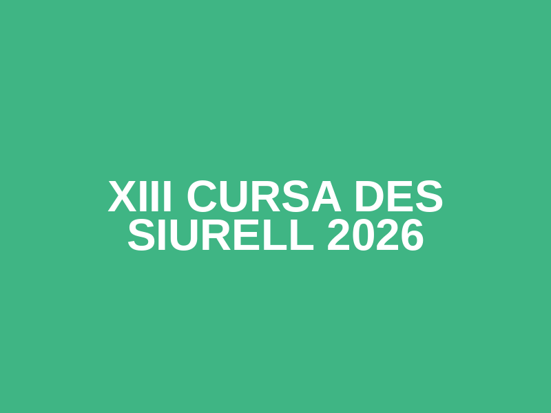 XIII Cursa des Siurell 2026 Logo