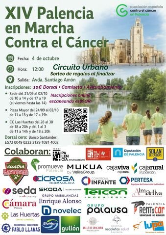 XIV Palencia en Marcha Contra el Cáncer 2026 Logo