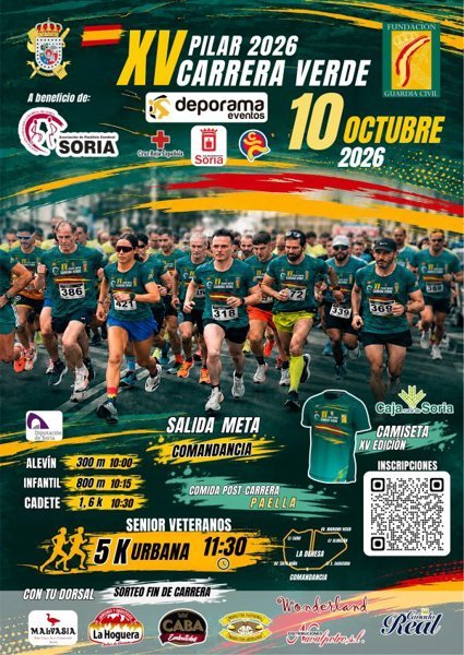XV Carrera Verde Pilar 2026 (Carrera 5K Urbana en Soria)