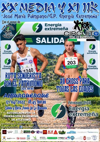 XX Media y XI 11K de Alburquerque José Mª Pámpano/Gran Premio Energía Extremeña Logo
