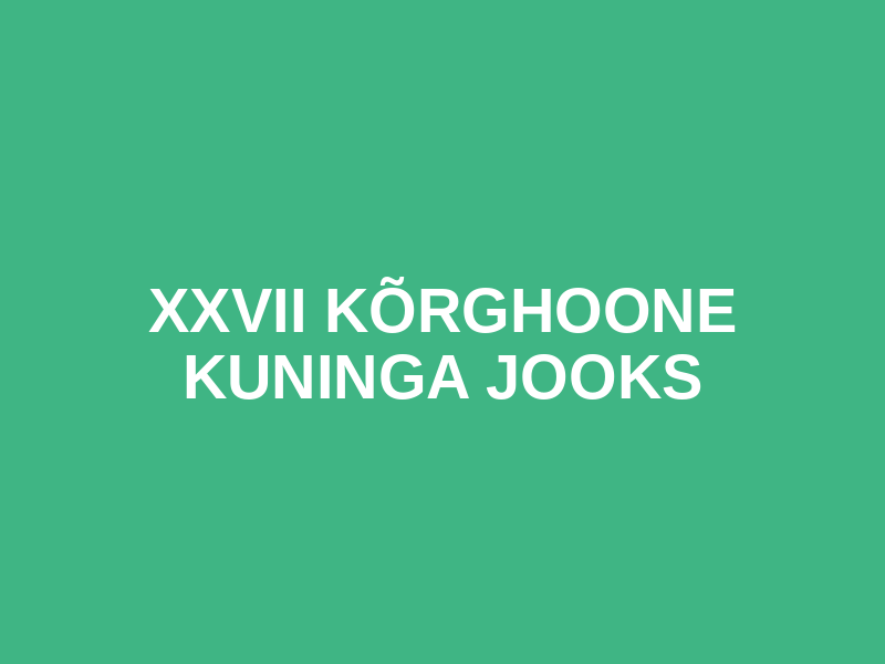 XXVII KÕRGHOONE KUNINGA JOOKS Logo