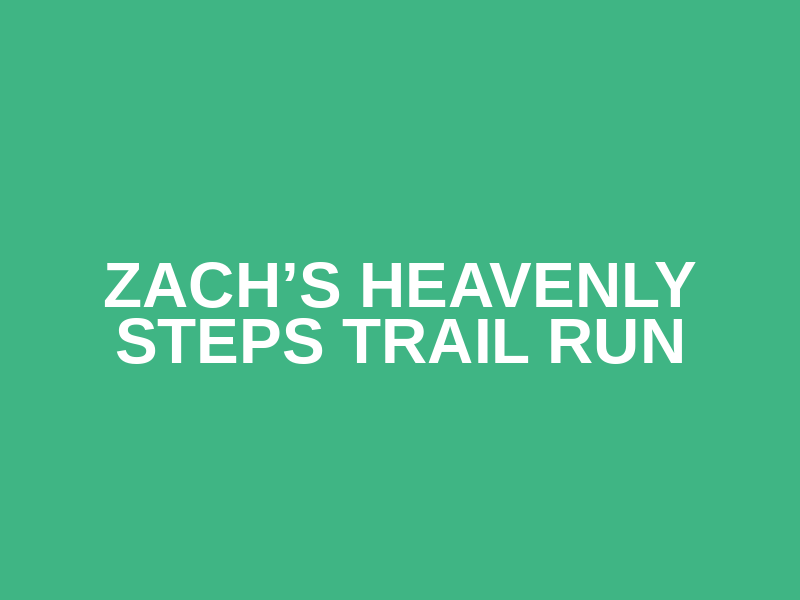 Zach’s Heavenly Steps Trail Run Logo