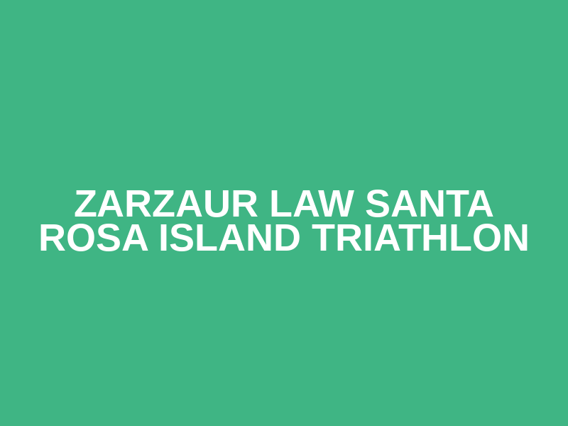 Zarzaur Law Santa Rosa Island Triathlon